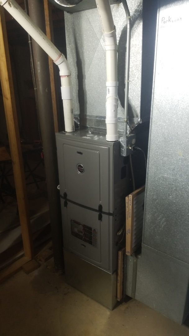 New Rheem furnace installation 