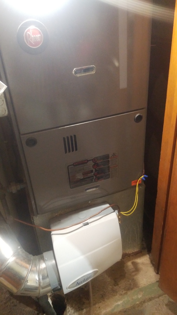 Humidifier installation,  Merrillville Indiana 