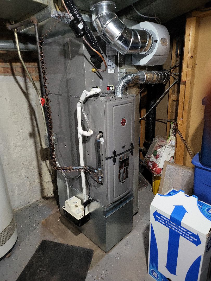 New Rheem system installation Riverdale Illinois 