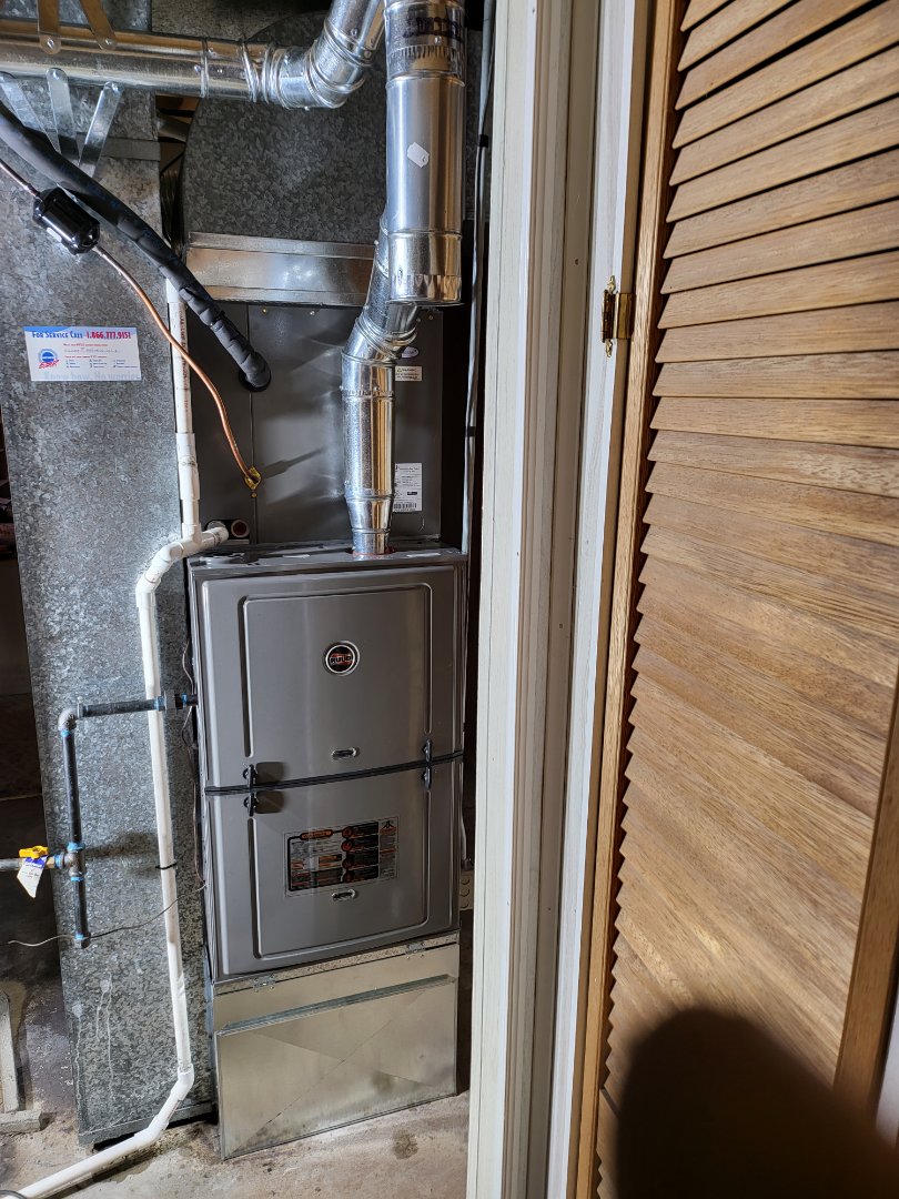 New Rheem furnace replacement 