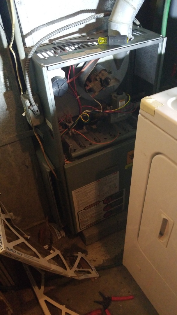 Replace draft inducer on Rheem furnace