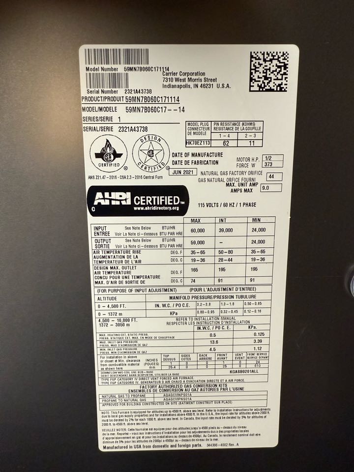 Carrier furnace tune up