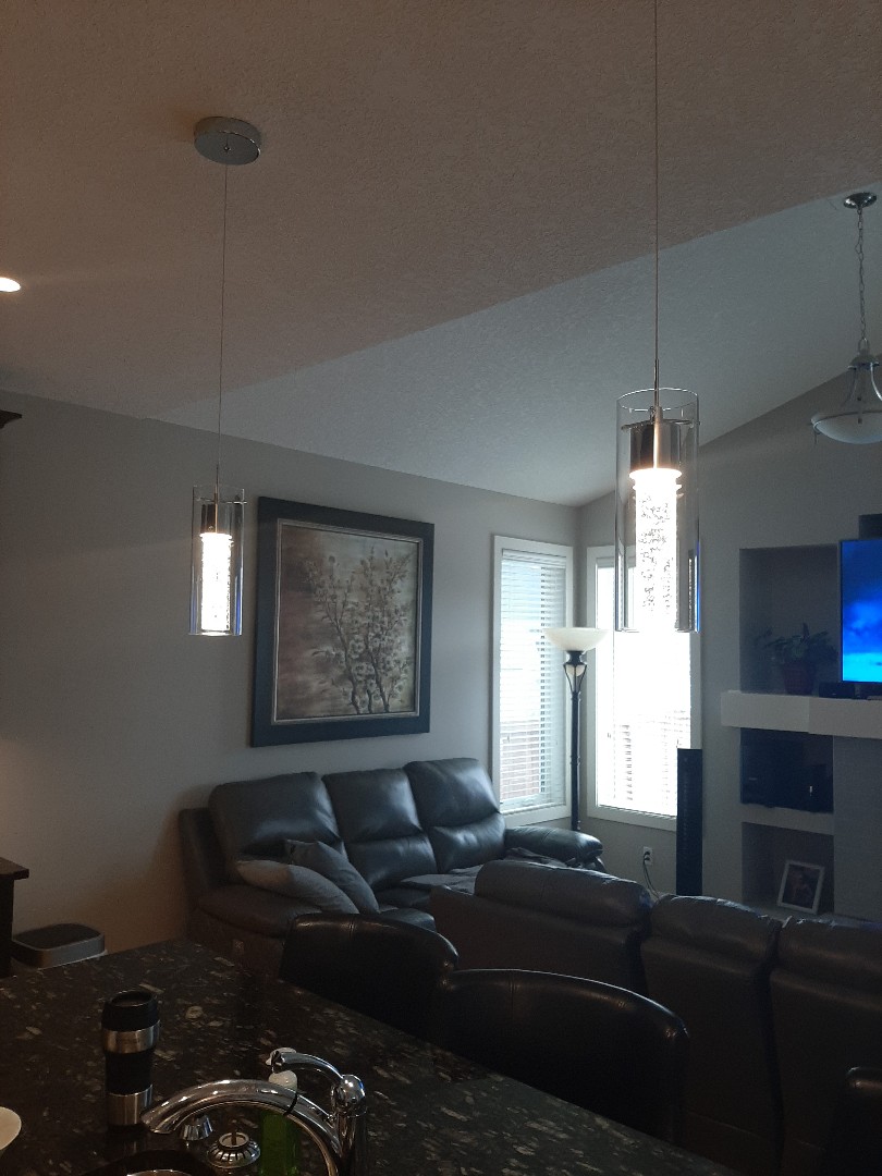 Pendant Light Installation by Platinum Electrical Services in Airdrie