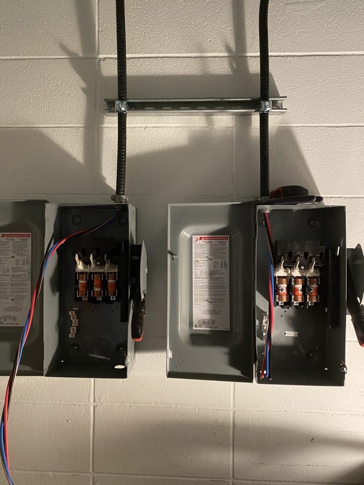 Fused Disconnect Installation for 480V Equipment by Platinum Electrical Services in Northeast Calgary