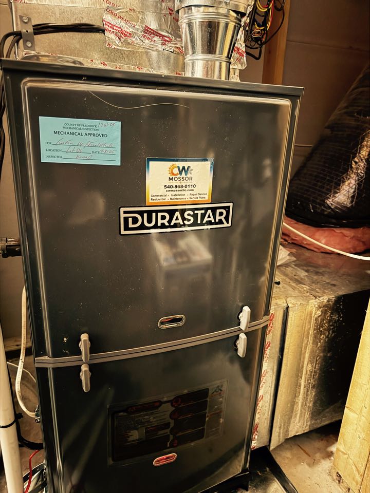 Stephens City, VA - Gas Furnace and Air Conditioner replacement call. Performed Gas furnace and AC replacement on Durastar. Stephens City, VA - Gas Furnace and Air Conditioner replacement call. Performed Gas furnace and AC replacement on Durastar.