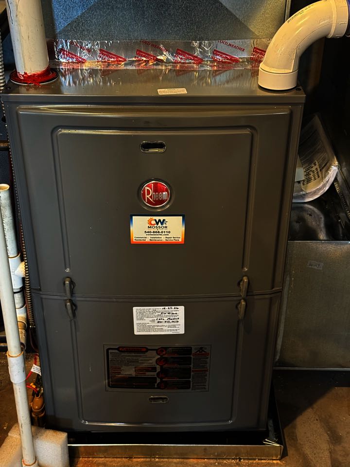 Propane furnace installation call. Performed propane furnace install / replacement on Rheem.