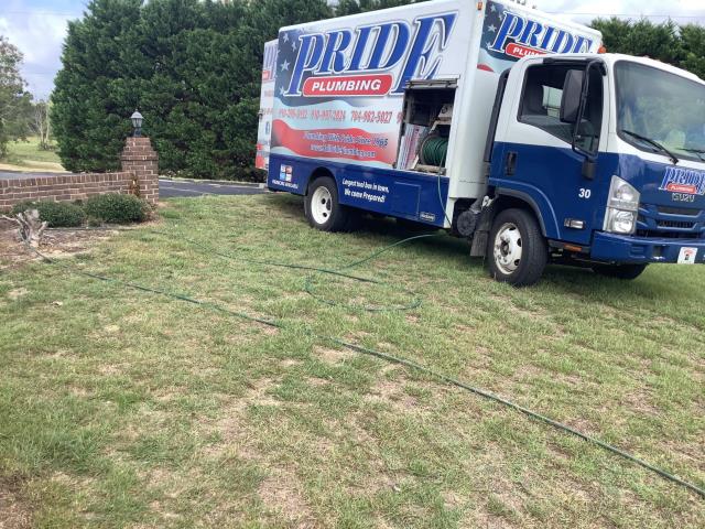 Pride Plumbing was called out for a clogged kitchen sink drain. We used a pressure device from an outside cleanout and cleared a grease blockage in a grey drain line. We inserted a camera into the drain line and it revealed a sag.