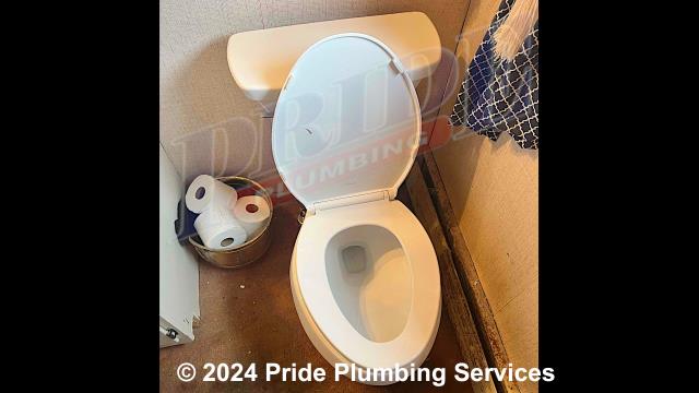 Pride Plumbing came out and 1) replaced a walk-in shower valve with a new Delta model; 2) replaced a bathroom sink's faucet with a new Delta model; and 3) replaced a toilet with a new Gerber Viper model. This required us to connect all three fixtures' water lines, and the toilet's drain line, to the water and drain mains underneath the home.
