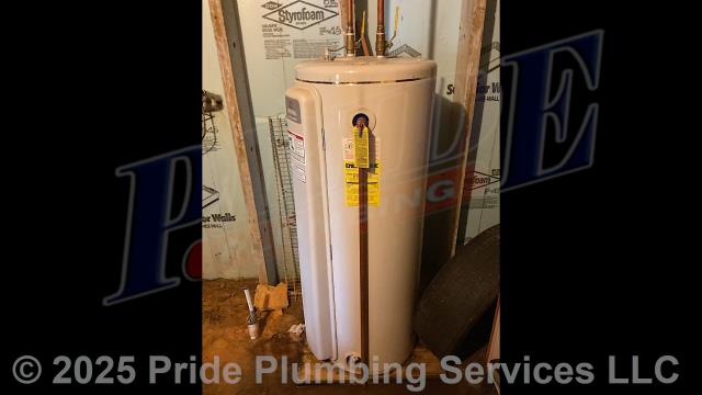 Pride Plumbing was called out for a leaking Maytag Series Twelve water heater. Our inspection found that the leak was coming from the T&P valve due to the water being very hot though the elements and thermostat were working correctly. We drained the water heater, replaced the T&P valve, and installed a new HydraPro H10000 thermal expansion tank. We then tested for leaks and proper operation with no further issues.