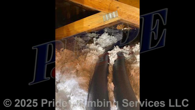 Pride Plumbing came out and covered PEX waterlines that were installed on the interior of the home and insulated the ones installed in the attic.