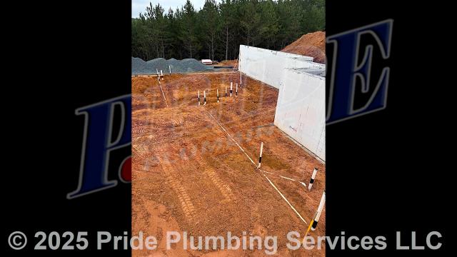 Pride Plumbing came out and installed the under-slab plumbing for a new construction build.