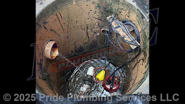 Pride Plumbing was called out for continued stoppages on a sewer pump. We replaced the float's pump from gray to yellow and corrected the issue.