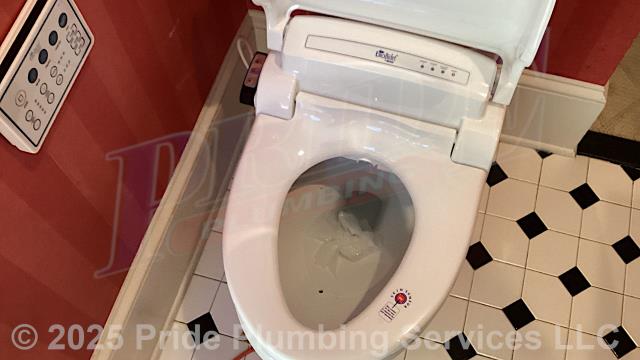Pride Plumbing was called out for a clogged bathroom sink drain, a toilet tank that would run constantly and not fill, and to install a bidet. First, we removed a hair clog from the bathroom sink's popup assembly and restored proper drainage. Next, our inspection found that the toilet tank's flapper was deteriorated and would not seal off the tank. We replaced the toilet tank's flapper with a new Lavelle 3060BP red universal Korky model. Then, we installed a new Bemis Bio Bidet bidet on that same toilet. Finally, we tested the toilet and bidet for leaks and proper operation with no issues.