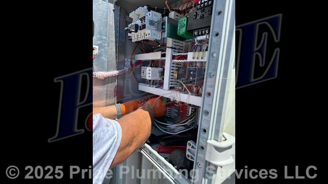 Pride Plumbing was called out for a submersible sewage pump not working. Our inspection found that the pump had burned up. We pulled the pump, replaced it with a new customer-supplied model, installed new float switches and a check valve, reconnected its PVC piping, connected its electrical wiring to its control box, tested the pump, and the issue was corrected.