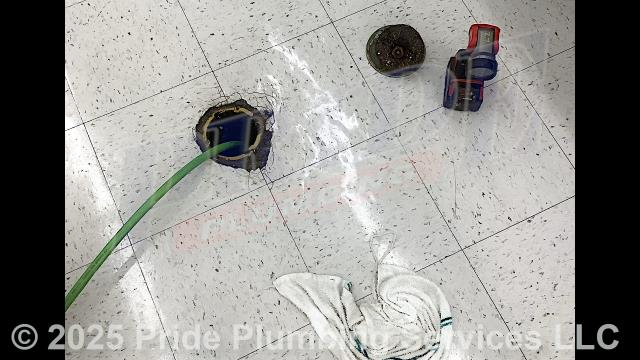 Pride Plumbing was called out for sewage backing up into the building. We used a water pressure device down through a floor drain and cleared the blockage. We tested the floor drain and multiple fixtures for proper drainage with no issues.