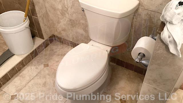 Seven Lakes, NC - Pride Plumbing came out and replaced a toilet with a new customer-supplied Kohler model. This included draining and pulling the old toilet, inspecting and cleaning the flange, replacing the toilet bowl, toilet tank, tank to bowl gasket and bolts, seat, wax ring gasket, toilet bowl bolts, toilet bowl bolt washers, toilet bowl bolt caps, and above-floor stainless steel braided water supply line. Once installed, we tested for leaks and proper operation with no issues. Seven Lakes, NC - Pride Plumbing came out and replaced a toilet with a new customer-supplied Kohler model. This included draining and pulling the old toilet, inspecting and cleaning the flange, replacing the toilet bowl, toilet tank, tank to bowl gasket and bolts, seat, wax ring gasket, toilet bowl bolts, toilet bowl bolt washers, toilet bowl bolt caps, and above-floor stainless steel braided water supply line. Once installed, we tested for leaks and proper operation with no issues.