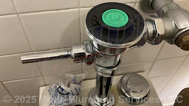 Norwood, NC - Pride Plumbing came out and rebuilt the Sloan flush valves on five commercial wall-hung toilets and one commercial urinal (this included removing and replacing the flush valves’ diaphragms and vacuum breakers). After reinstalling the flush valves, we turned the water back on and tested for leaks and proper operation with no issues. We also cleaned the aerator on a bathroom sink faucet. Norwood, NC - Pride Plumbing came out and rebuilt the Sloan flush valves on five commercial wall-hung toilets and one commercial urinal (this included removing and replacing the flush valves’ diaphragms and vacuum breakers). After reinstalling the flush valves, we turned the water back on and tested for leaks and proper operation with no issues. We also cleaned the aerator on a bathroom sink faucet.