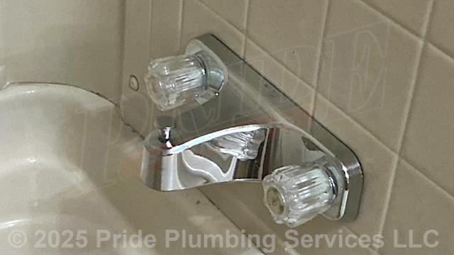 Pride Plumbing came out and performed the following work: 1) replaced a two-handle gooseneck-style kitchen sink faucet and sprayer with a new Delta single-handle model with a sprayer (this included removing the old faucet, mounting the new faucet, connecting the sprayer, and replacing the hot and cold above-floor water supply lines underneath the sink with new braided stainless-steel ones and connecting them to the water supply stops and faucet); 2) replaced a leaking two-handle bathtub/shower faucet valve with a built-in downspout diverter with a new two-handle model with a built-in downspout diverter (this included cutting an access in the shower wall and replacing the valve along with short sections of its hot- and cold-water supply lines with new PEX piping and fittings); and 3) pulled and reset a Gerber toilet due to it having a broken closet bolt.