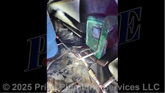 Pride Plumbing came out and performed the following work: 1) turned the water off to the home; 2) cut an incoming waterline before a DAB booster pump going to a 40-gallon water tank; 3) inserted a new Amtrol-Worthington WP44SS well tank on the waterline before the booster pump and connected it to the booster pump using PEX piping and fittings, adding a ball water shutoff valve; 4) turned the water back on, filled the water tank, and tested for leaks and proper operation.
