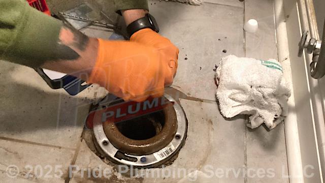 Pride Plumbing was called out for two loose toilets. For the first toilet, we simply tightened its toilet bolts and stabilized it. For the second toilet, we had to pull it, clean the wax ring gasket off, and since its flange was cast iron, we installed a new spanner flange repair kit (connecting it to the main drain stack), installed a new wax ring gasket, replaced the toilet bolts and caps, reset the toilet, tested for leaks, caulked around the base of the toilet bowl, and tested for stability, leaks and proper operation with no further issues.