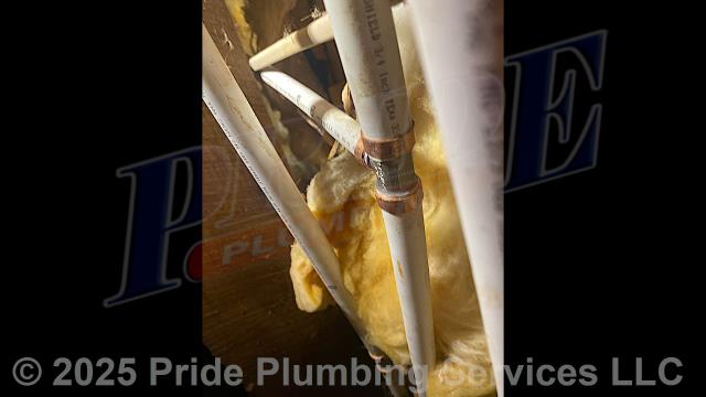 Pride Plumbing came out and performed the following work: 1) in the kitchen, installed a kitchen sink and faucet, and a refrigerator ice maker; 2) in the master bathroom, installed a lavatory and faucet, toilet, and tile bathtub/shower (including the shower valve, valve handle(s), showerhead, and downspout diverter); 3) in a second bathroom, installed a toilet and bathtub/shower; 4) in the laundry room, installed a ProPlus plastic washer box and the water and drain hookups for a washing machine; 5) installed a water heater along with installing its recirculating pump under the master bathroom sink; 6) installed two outside hose bib spigots and made the water connections for an outdoor shower; 7) rerouted the sewer drain under the house for a new addition slab; and 8) made all the water and drain connections for each interior fixture to the main water and drain lines underneath the home.