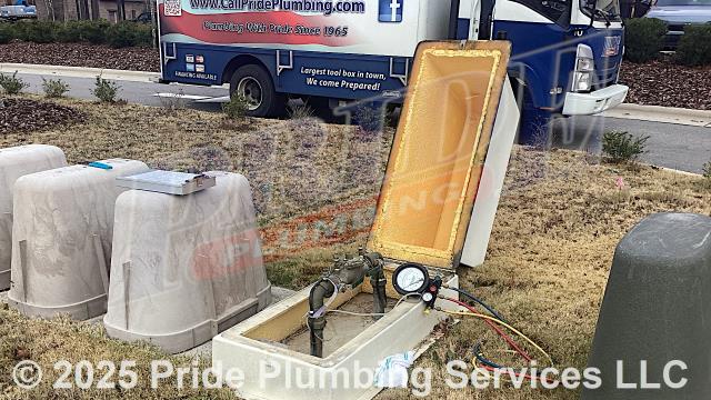 Pride Plumbing came out to inspect and test a Watts LF009M2QT reduced pressure zone (RPZ) backflow assembly. We inspected and tested the backflow, and it passed. Pride Plumbing then filed the appropriate certification paperwork with the appropriate agencies.