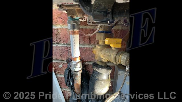 Pride Plumbing was called out for a water leak at a Rinnai R85 tankless water heater. Our inspection found a leak on a water supply line union. We cut out and replaced the union and tested for leaks with no further issues. We provided cost estimates to 1) perform a descaling service on the existing water heater; and 2) replace the unit with a new Navien 240A tankless model with a NAVICIRC recirculation pump (this would include: a) removing and disposing of the old water heater along with its electrical wiring, venting, and gas and water supply lines; b) installing the new tankless unit along with its service valves, PEX and stainless steel water lines to the unit's water connections, copper gas supply line, gas regulator, NAVICIRC recirculating kit, drip leg, gas shutoff valve, and condensation and intake lines; c) wiring up the unit; d) ensuring that it was properly vented; and e) lighting and programming the unit).