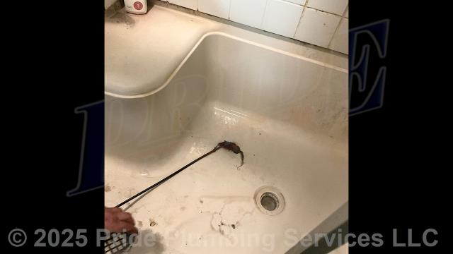 Pride Plumbing came out and performed the following work: 1) used a sewer machine down through a bathtub's overflow and cleared a blockage; 2) cleared a hair blockage from the drain of a walk-in shower; 3) replaced a broken flange on a toilet (this required us to pull the toilet, clean the wax ring gasket off, cut the flange loose from underneath the home, and install a new Oatey 43539 PVC repair flange (connecting it back to the main drain stack underneath the home with new PVC piping and a no-hub coupling); and 4) replaced a toilet with a new customer-supplied model (this included replacing the toilet bowl, toilet tank, tank to bowl gasket and bolts, seat, wax ring gasket, toilet bowl bolts, toilet bowl bolt washers, toilet bowl bolt caps, and above-floor stainless steel braided water supply line).