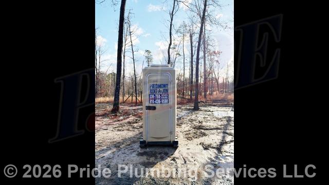 Pride Plumbing came out and delivered one Piedmont Rent-A-Jon work port-a-jon. We pumped it out and emptied, cleaned, and restocked it with toilet paper and hand sanitizer each week it was in use. (https://piedmontrentajon.us)