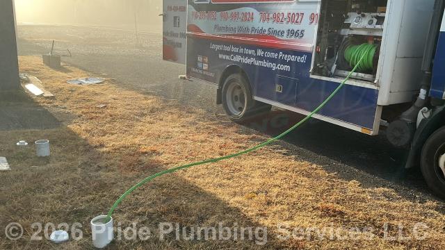 Pride Plumbing responded to a sewage backup in the building. After inspecting, we found the septic tank full. We called in our septic pumping truck, uncovered the septic tank, removed its lid, pumped it out, and cleaned the tank’s filter. Before resetting the lid and covering the tank back up, we cleared a blockage in the outside main sewer septic drain line going to the septic tank and then ensured proper drainage by flushing the toilets and running water down multiple drains for several minutes.