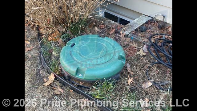 Pride Plumbing came out to install a Liberty 18x31 access riser with cover on a sewage pump basin. We removed some landscape edging and dug out around the pump basin, cut the lid to fit the basin, and secured it in place. Once it was installed, we covered the basin's edges and replaced the landscape edging.