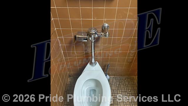 Pride Plumbing came out and removed a urinal, capped of its water and drain lines, and relocated its automatic flush sensor to a commercial toilet.