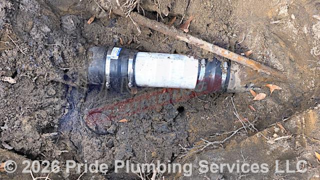 Pride Plumbing came out and performed the following work: 1) in the bathroom, pulled and reset a toilet that was leaking from the base of the toilet bowl and used a sewer machine down through the toilet's flange and cleared a blockage; 2) in the kitchen, we replaced a leaking kitchen sink basket strainer; 3) underneath the home, we replaced a broken section of drain pipe with new PVC piping and fittings; and 4) out in the yard, we dug down to a broken section of pipe and repaired it with new PVC piping and fittings. We tested our repairs for leaks and proper working order with no issues.