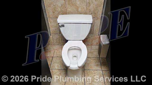 Pride Plumbing came out and replaced six toilets with six new Gerber Ultra Flush pressure-assisted models. This included draining and pulling the old toilets, inspecting and cleaning their flanges (replacing one that was cracked), replacing the toilet bowls, toilet tanks, tank to bowl gaskets and bolts, seats, wax ring gaskets, toilet bowl bolts, toilet bowl bolt washers, toilet bowl bolt caps, above-floor stainless-steel braided water supply lines, and installing the Sloan Flushmate pressure-assist cartridges inside the toilet tanks). We also used a sewer machine down through a floor drain and cleared a blockage. We tested the floor drain and multiple fixtures for proper drainage with no issues and the toilets for leaks and proper flushing with no issues.