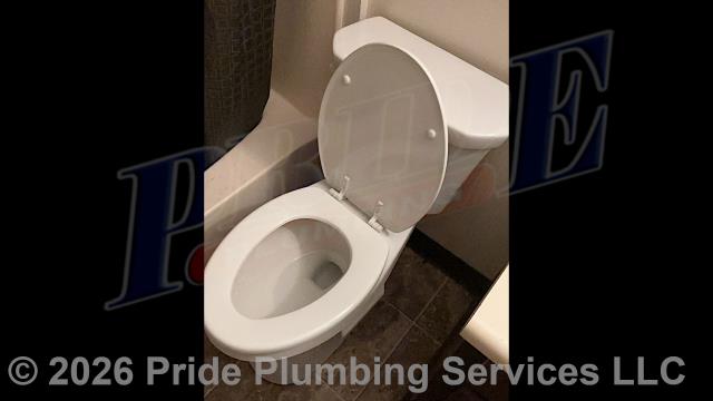 Pride Plumbing came out and performed the following work: 1) replaced a toilet with a new Gerber Viper model (this included draining and pulling the old toilet, inspecting and cleaning the flange, replacing the toilet bowl, toilet tank, tank to bowl gasket and bolts, seat, wax ring gasket, toilet bowl bolts, toilet bowl bolt washers, toilet bowl bolt caps, and above-floor stainless steel braided water supply line); and 2) replaced a leaking 38-gallon electric lowboy water heater with a new 38-gallon electric lowboy model (this included removing and disposing of the old water heater; installing water heater pads, the new water heater, ball water shut-off valves, PEX and stainless steel water supply lines to the water heater connectors, a brass drain valve, bleeding the air out of the water lines, ensuring that the unit’s temperature and pressure (T&P) relief valve was properly vented, wiring the water heater's electrical connections (adding a Romex connector), and setting its temp.