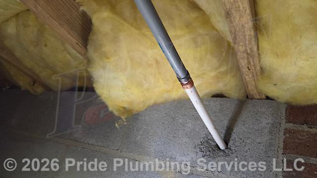 Pride Plumbing was called out for a leaking outside hose bib spigot. We replaced it with a new Woodford 19PX-6 frost-free model along with attaching it to the side of the house and tying it into the existing main water supply line underneath the house with new PEX piping and fittings.