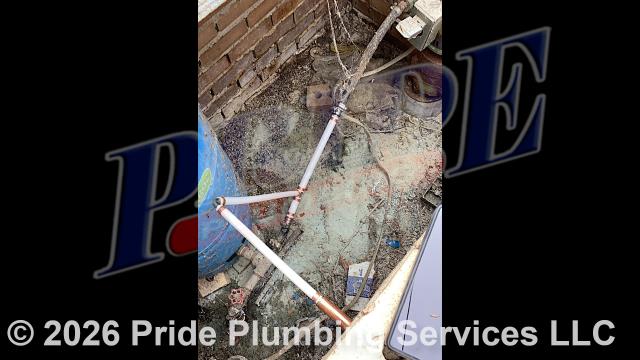 Pride Plumbing was called out to relocate a yard hydrant. Upon inspection, it was determined that the hydrant was the only component connected to the well system, with all other connections routed to the town's supply. Rather than excavating and relocating the hydrant, we installed a new Woodford 19PX-6 frost-free hose bib spigot on the side of the well house, connecting it to the existing water supply line inside the well house with PEX piping and fittings. We also excavated the original hydrant and properly capped it off, along with capping the supply line within the well house.