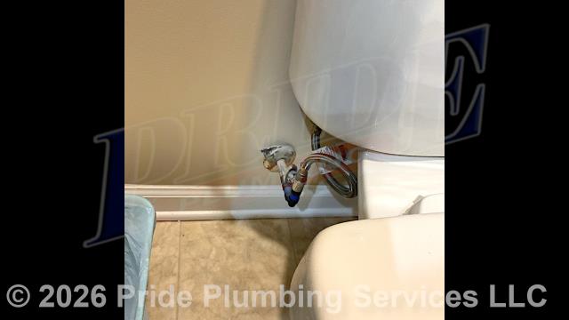 Pride Plumbing was called out to investigate a potential water leak that was noted by the town. Our inspection found an American Standard toilet tank that was running constantly and not filling. Further inspection determined that the tank’s water fill valve was malfunctioning. After shutting off the water, we drained the water from the tank, replaced the water fill valve with a new Fluidmaster PRO45B model along with its above floor braided stainless-steel water supply line. Then we turned the water back on, filled the tank, and tested for leaks and proper operation with no further issues. We also provided a cost estimate to replace the toilet with a new Gerber Viper model. This would include draining and pulling the old toilet, inspecting/cleaning/replacing the flange, replacing the toilet bowl, toilet tank, flapper, water fill valve, tank to bowl gasket and bolts, seat, wax ring gasket, toilet bowl bolts, toilet bowl bolt washers, toilet bowl bolt caps, and supply line.