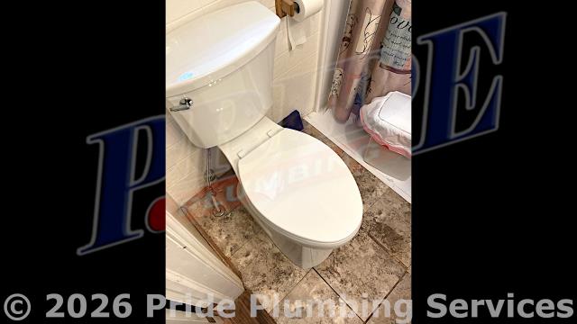 Pride Plumbing came out and replaced two toilets with two new customer-supplied Kohler models. This included 1) draining and pulling the old toilets, and inspecting and cleaning the flanges; 2) replacing the toilet bowls, toilet tanks, tank to bowl gaskets and bolts, seats, wax ring gaskets, toilet bowl bolts, toilet bowl bolt washers, toilet bowl bolt caps, and above-floor stainless steel braided water supply lines; and 3) caulking and sealing around the bottom of each toilet. Once installed, we tested both units for leaks and proper operation with no issues.