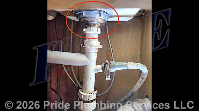 Pride Plumbing was called out for a Universal-Rundle toilet tank that would run constantly and not fill. Our inspection determined that the tank’s water fill valve was malfunctioning. After shutting off the water, we drained the water from the tank, replaced the water fill valve with a new Fluidmaster PRO45B model along with its above floor braided stainless-steel water supply line. Then we turned the water back on, filled the tank, and tested for leaks and proper operation with no further issues. The customer also had a water leak underneath the kitchen sink. Our inspection found that the leak was coming from the sink's basket strainer and slip joint nut. We removed and replaced the basket strainer along with a slip joint washer and tested for leaks with no further issues.