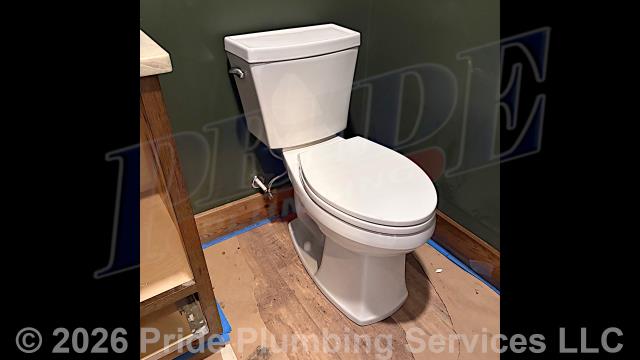 Pride Plumbing came out and installed four bathroom sink faucets, a bar sink faucet, a prep sink faucet, a kitchen sink faucet, and three toilets along with connecting them to their associated water supply and drain lines.