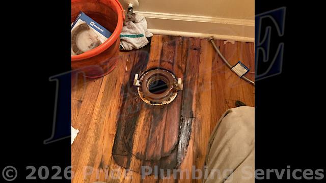 Pride Plumbing was called out for a toilet bowl leaking at its base. After shutting off the water, we drained the toilet and then pulled it, cleaned and inspected its flange, replaced its wax ring gasket (with a new Mainline ML11580 model), reset the toilet, replaced its toilet bowl bolts and caps and the toilet tank's above-floor braided stainless steel water supply line. We turned the water back on, refilled the toilet, and tested for leaks and proper operation with no issues. We also provided a cost estimate to replace the toilet with a new Gerber Viper model. This would include draining and pulling the old toilet, inspecting/cleaning/replacing the flange, replacing the toilet bowl, toilet tank, flapper, water fill valve, tank to bowl gasket and bolts, seat, wax ring gasket, toilet bowl bolts, toilet bowl bolt washers, toilet bowl bolt caps, and above-floor stainless steel braided water supply line.