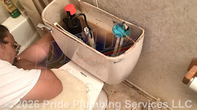 Pride Plumbing was called about a constantly running Mancesa toilet. The previous day, we had installed a fill valve and supply to temporarily restore functionality, allowing us to replace the faulty toilet with a new Pride Plumbing-supplied Gerber Viper model. After removing the old toilet, we carefully installed the new one, ensuring a secure and leak-free connection. Post-installation, we thoroughly cleaned the area and disposed of the old toilet responsibly. A final inspection confirmed no leaks, and the new toilet is functioning perfectly. We offered a 1-year warranty on both parts and labor for peace of mind.
