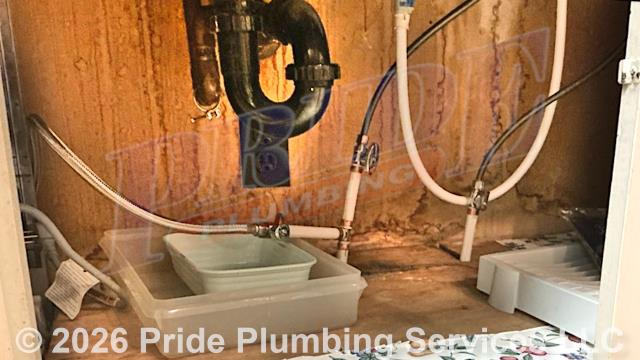 Winston-Salem, NC - Upon inspection, Pride Plumbing found a shut-off valve under the kitchen sink was leaking. To address this, we accessed the area by going into the crawlspace. Due to the close proximity of the fittings, we carefully cut underneath the cabinet and extended a new PEX line. This new line supplied both hot and cold water, ensuring proper functionality. We then installed new supply stops to complete the repair.
