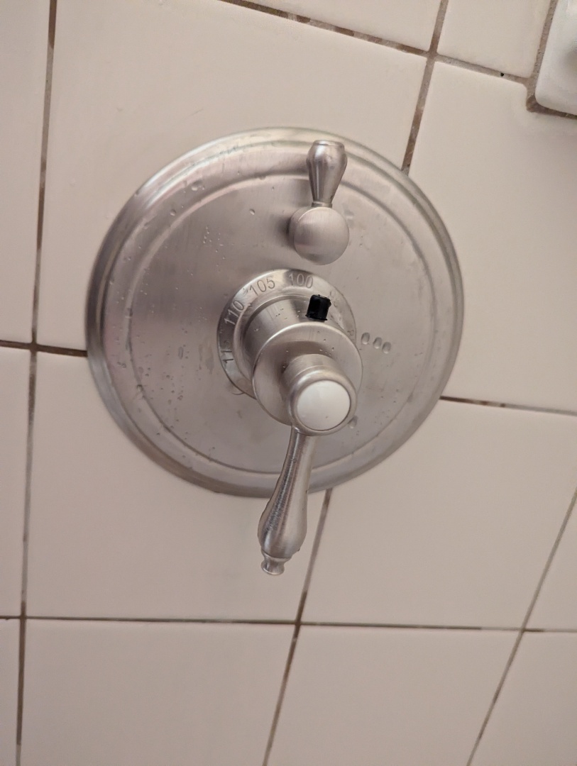 installation of two new cal faucet shower valves and trim. installation of two new cal faucet shower valves and trim.