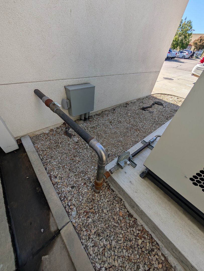 Inspected a Honeywell gas pressure regulator at a bank in Paso Robles.  Regulator is installed on an electric generator and will require piping changes.  