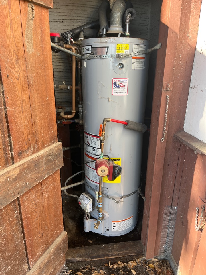 Arrived at the job to do a 30 gallon propane tank style water heater with a recirculating pump