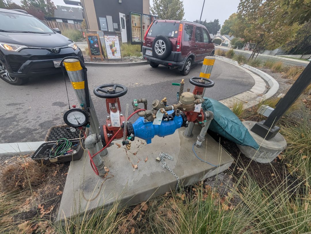 Tested 3 backflow preventer assemblies in Atascadero at a coffee shop.  