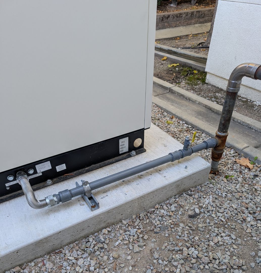 Removed a gas pressure regulator at a commercial building, supplying gas to a back up generator in Paso Robles.  