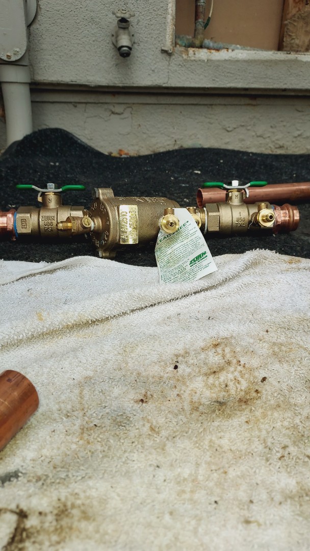 Installed prv and replaced Wilkins backflow preventer
